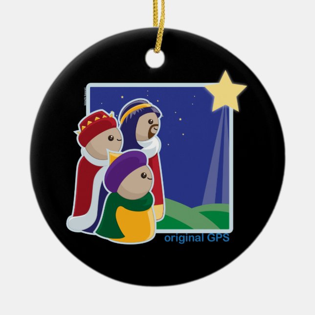 Ornement Rond En Céramique GPS original (Devant)