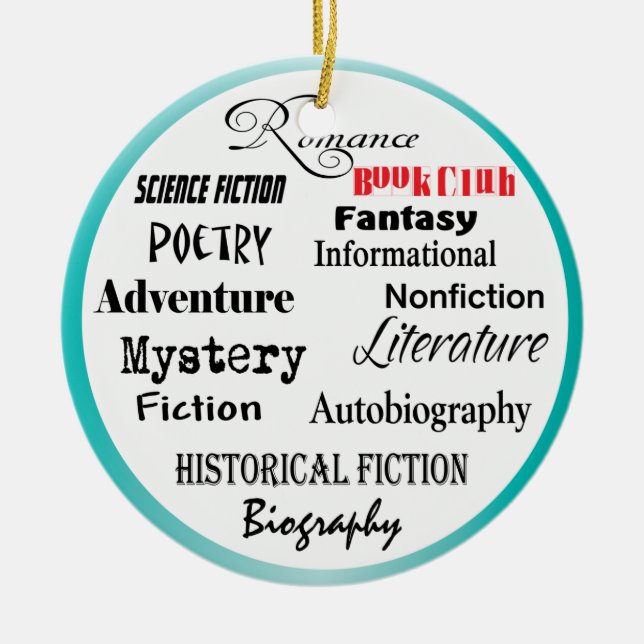 Ornement Rond En Céramique Groupe De Lecture Tant De Choix (Devant)