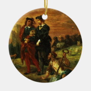 Ornement Rond En Céramique Hamlet et Horatio dans le cimetière, 1859 (huile