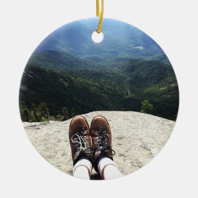 Ornement Rond En Céramique Hausse sur le toit du monde (version 1) (Devant)