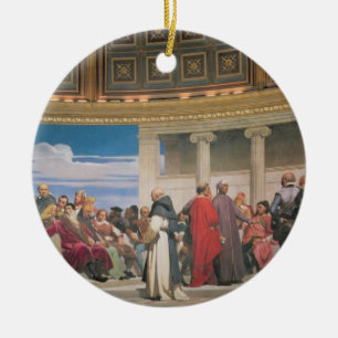 Ornement Rond En Céramique Hémicycle : Artistes de tous les âges, détail du