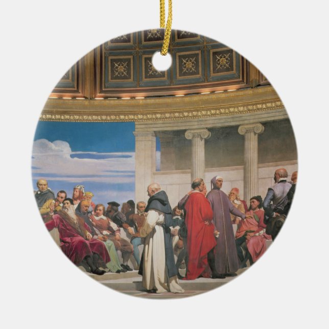 Ornement Rond En Céramique Hémicycle : Artistes de tous les âges, détail du (Devant)