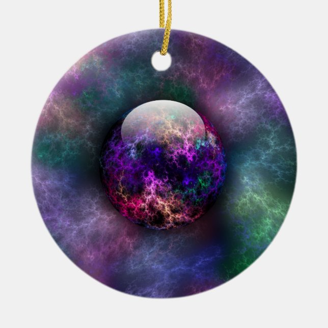 Ornement Rond En Céramique His Bright Materials Ornament (Devant)