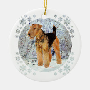 Ornement Rond En Céramique hiver