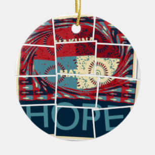 Ornement Rond En Céramique Hope Hakuna Matata