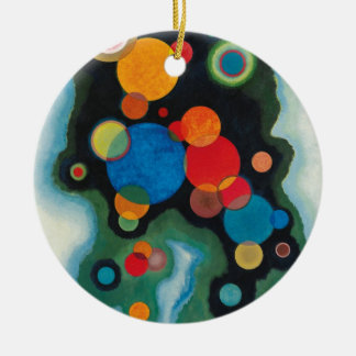 Ornement Rond En Céramique Huile Abstraite de Kandinsky Deepened Impulse sur