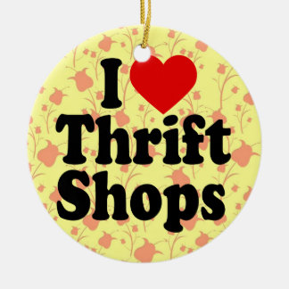 Ornement Rond En Céramique I Love Thrift Shops