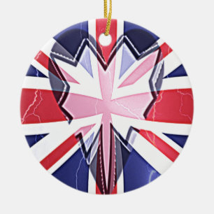 Ornement Rond En Céramique I Love UK