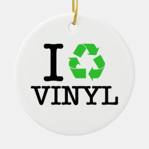 Ornement Rond En Céramique I Recycle Vinyl