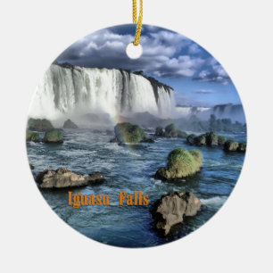 Ornement Rond En Céramique Iguacu tombe le Brésil