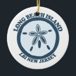 Ornement Rond En Céramique Île de Long Beach<br><div class="desc">New Jersey d'île de Long Beach.</div>