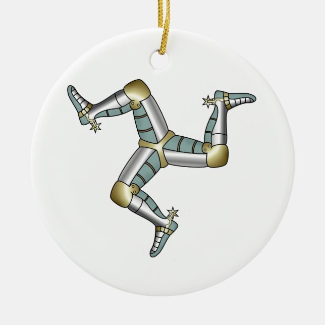 Ornement Rond En Céramique Île de Man (Devant)