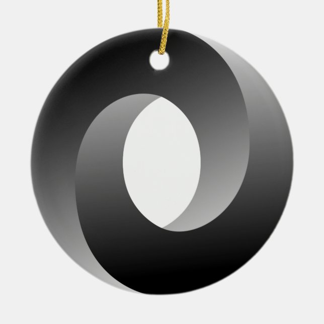 Ornement Rond En Céramique Illusion optique de cercle impossible (Devant)