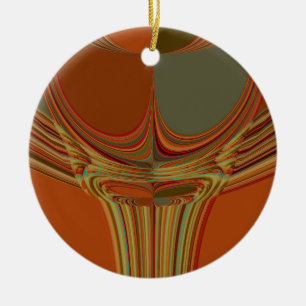 Ornement Rond En Céramique Impression d'art contemporain africain traditionne