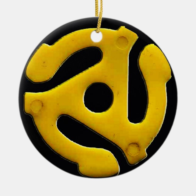 Ornement Rond En Céramique Insertion en plastique d'album de disque vinyle 45 (Devant)