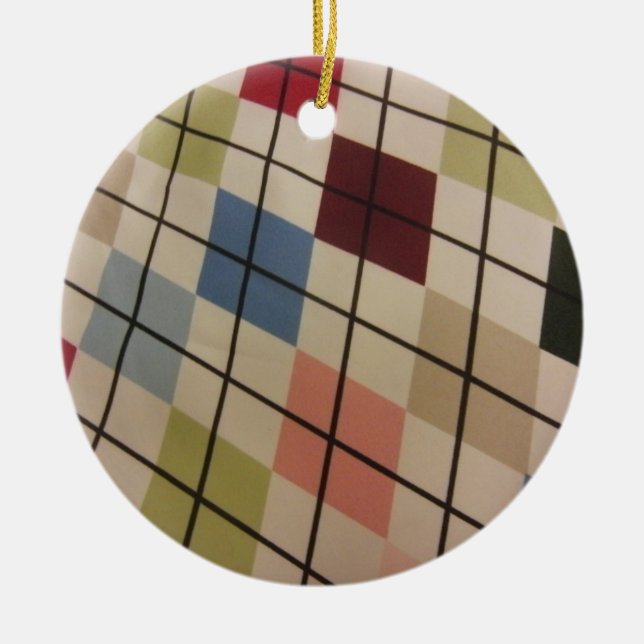 Ornement Rond En Céramique Jacquard (Devant)