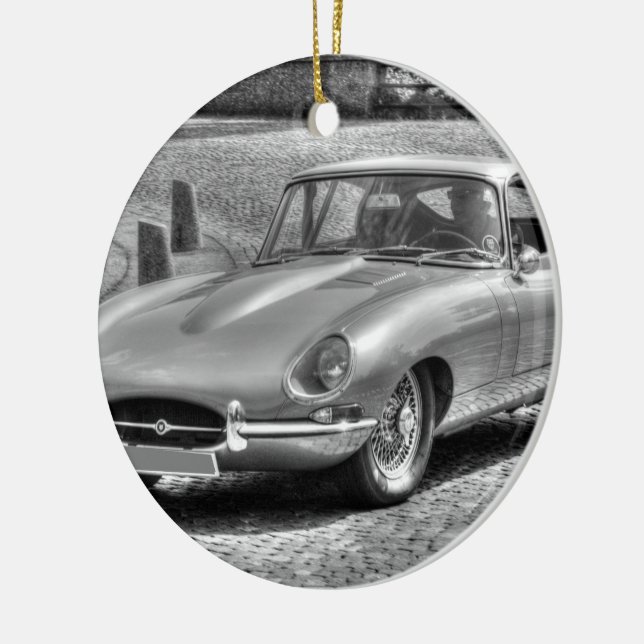 Ornement Rond En Céramique Jaguar E-Type (Gauche)