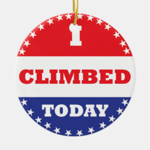 Ornement Rond En Céramique J'Ai Monté Aujourd'Hui