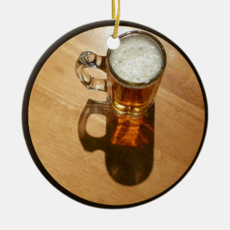 Ornement Rond En Céramique J'aime la bière