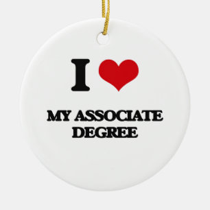Ornement Rond En Céramique J'aime mon grade d'associé