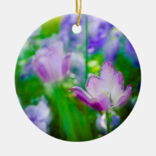 Ornement Rond En Céramique Jardin de Tulip, Giverny, France