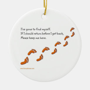 Ornement Rond En Céramique Je suis allé me trouver Empreintes ornementales