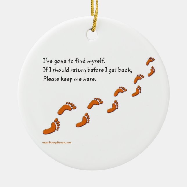 Ornement Rond En Céramique Je suis allé me trouver Empreintes ornementales (Devant)