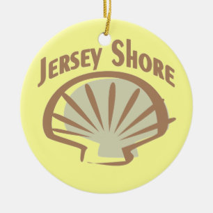 Ornement Rond En Céramique Jersey Shore Vintage