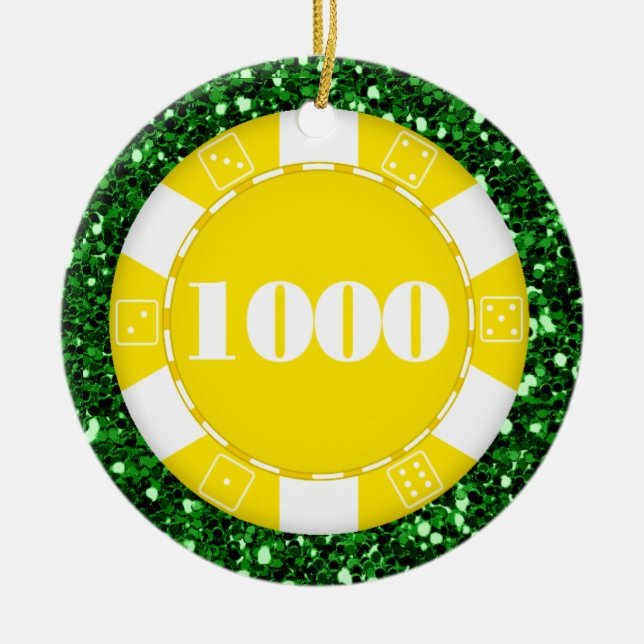 Ornement Rond En Céramique Jeu - Vegas (Devant)