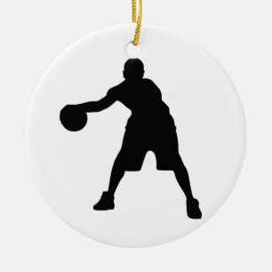 Ornement Rond En Céramique Joueur de basket