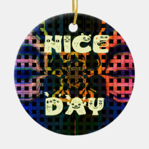 Ornement Rond En Céramique Jour de Nice