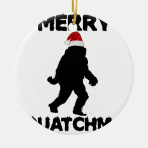 Ornement Rond En Céramique Joyeux Squatchmas