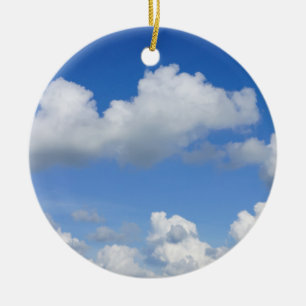 Ornement Rond En Céramique Juste des nuages