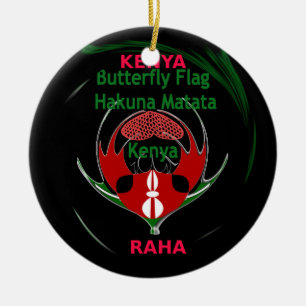 Ornement Rond En Céramique Kenya Raha Hakuna Matata.jpg