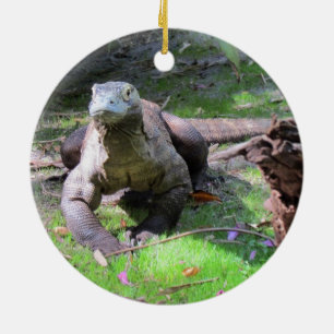 Ornement Rond En Céramique Komodo Dragon Ornament