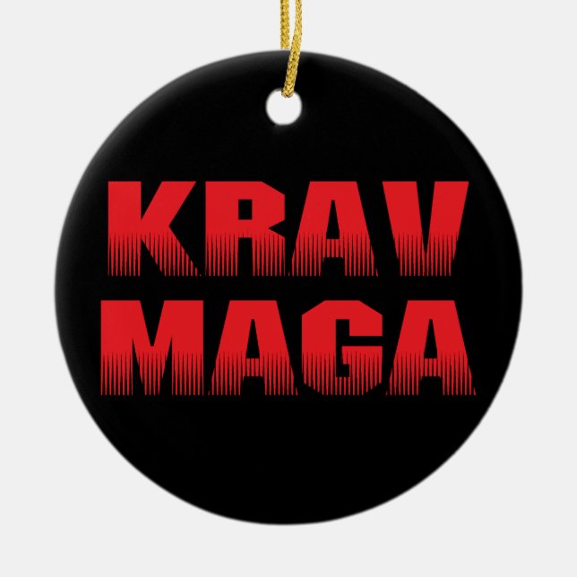 Ornement Rond En Céramique Krav Maga (Devant)