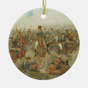 Ornement Rond En Céramique La bataille de waterloo, le 18 juin 1815 (la