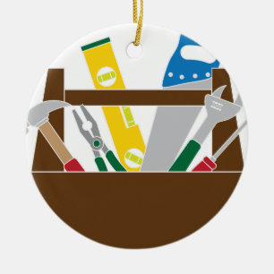 Ornement Rond En Céramique La boîte à outils avec la construction usine