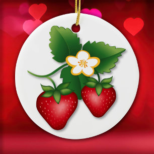 Ornement Rond En Céramique La Meilleure Fraise