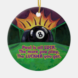 Ornement Rond En Céramique La piscine est la chance