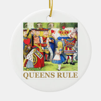 Ornement Rond En Céramique La reine des coeurs dit, "règle de la Reine ! "