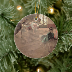 Ornement Rond En Céramique La répétition d'Edgar Degas, Ballet Art Vintage