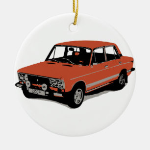Ornement Rond En Céramique Lada - la voiture russe soviétique