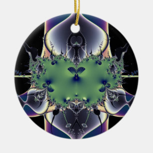 Ornement Rond En Céramique Lampe violette