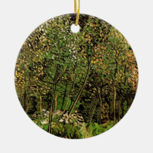 Ornement Rond En Céramique Le bosquet par Vincent van Gogh