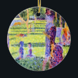 Ornement Rond En Céramique Le couple de Georges Seurat, Pointillisme Vintage<br><div class="desc">Le Couple (1884) de Georges Seurat est un poteau pointilliste vintage impressionniste peinture de portraits d'art. Peut-être une étude de A Sunday Afternoon sur l'île de La Grande Jatte dans de belles couleurs vives. Portrait d'un jeune couple dans le parc de l'île de La Grand Jatte à Paris sur la...</div>