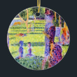 Ornement Rond En Céramique Le couple de Georges Seurat, Pointillisme Vintage<br><div class="desc">Le Couple (1884) de Georges Seurat est un poteau pointilliste vintage impressionniste peinture de portraits d'art. Peut-être une étude de A Sunday Afternoon sur l'île de La Grande Jatte dans de belles couleurs vives. Portrait d'un jeune couple dans le parc de l'île de La Grand Jatte à Paris sur la...</div>