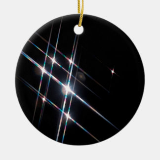 Ornement Rond En Céramique Le cristal abstrait reflètent Matrix