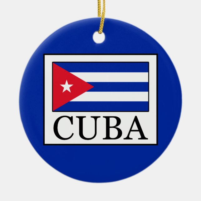 Ornement Rond En Céramique Le Cuba (Devant)