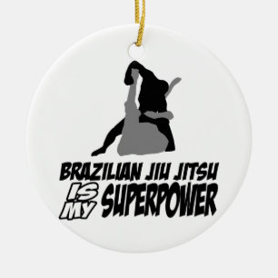 Ornement Rond En Céramique Le jitsu brésilien de jiu est la ma superpuissanc